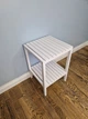 Стеллаж, этажерка на 2 полочки из натурального дерева WoodDecor Белый - изображение 1