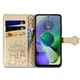 Чохол Embossed Cat and Dog Motorola Moto G54 / G54 Power книжка шкіра PU з візитницею золотистий - зображення 2