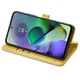 Чохол Embossed Cat and Dog Motorola Moto G54 / G54 Power книжка шкіра PU з візитницею жовтий - зображення 3