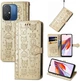 Чохол Embossed Cat and Dog для Xiaomi Redmi 12C книжка шкіра PU з візитницею золотистий - зображення 1