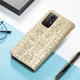 Чехол Embossed Cat and Dog для Xiaomi Redmi Note 12S книжка кожа PU с визитницей золотистый - изображение 7