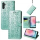 Чехол Embossed Cat and Dog для Samsung Galaxy A24 / A245 книжка кожа PU с визитницей мятный - изображение 1