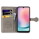 Чохол Embossed Cat and Dog для Samsung Galaxy A24 / A245 книжка шкіра PU з візитницею сірий - зображення 2