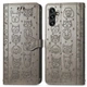 Чохол Embossed Cat and Dog для Samsung Galaxy A24 / A245 книжка шкіра PU з візитницею сірий - зображення 4