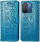 Чохол Embossed Cat and Dog для Xiaomi Redmi 12C книжка шкіра PU з візитницею блакитний - зображення 4