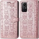 Чохол Embossed Cat and Dog для Xiaomi Redmi Note 12S книжка шкіра PU з візитницею рожеве золото - зображення 5