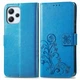 Чехол Clover для Xiaomi Redmi 12 книжка кожа PU с визитницей голубой - изображение 4
