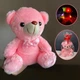 Мягкий плюшевый мишка со светодиодной LED подсветкой Мягкая игрушка Magic Bear подарок светящийся медведь 23 см Розовый - изображение 1