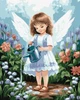 Картина за номерами 40×50 см. Янголятко в саду ©art_selena_ua Ідейка КНО8384 - зображення 1