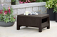 Столик пластиковий для вулиці садовий Keter Corfu Table коричневий 207786 - изображение 2