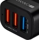 Автомобільний зарядний пристрій Canyon 3USB 2.1A, QC3.0 Black (CNE-CCA07B) - зображення 3