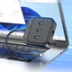 USB Ethernet адаптер Easy link 4 в 1 гигабитный USB-C на USB 3.0*3+RJ45 L=0.2M Hoco HB35 — чорний - зображення 6