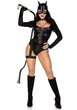 Эротический костюм кошечки Leg Avenue Fierce Feline Черный XS - изображение 3
