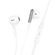 Навушники Hoco M123 Glory universal 3.5mm earphones with mic White - изображение 1