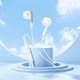 Навушники Hoco M123 Glory universal 3.5mm earphones with mic White - изображение 3