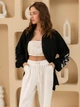 Сорочка оверсайз жіноча Seventeen 2154.5746 XXL-3XL Чорна (Sev2000000189482) - зображення 4