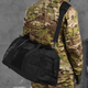 Сумка баул Silver Knight Cordura 600D із кріпленням Molle чорна розмір 55х30х25 см - зображення 2