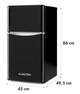 Комбінований холодильник і морозильна камера Klarstein Monroe Black 61/24 л Німеччина - зображення 4