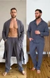 Мужской подарочный комплект COSY муслин халат+пижама в коробке L темно-серый M50+M150+К11COSY - изображение 2