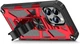 Чехол Shockproof Shield для Iphone 15 Pro Max бампер противоударный с подставкой Red - изображение 4