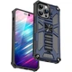 Чехол Shockproof Shield для Iphone 15 Pro Max бампер противоударный с подставкой Blue - изображение 5