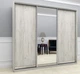 Шкаф-купе Viant Light2 ДСП/Зеркало 2600х450x2200 мм Дуб крафт белый - изображение 1