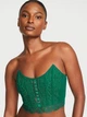 Корсет Victoria's Secret Lace Strapless Corset Top мереживний M зелений - зображення 1