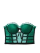 Корсет Victoria's Secret Strapless Dotted Mesh Corset Top 34С зелений - зображення 2