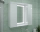 Зеркальный шкаф ШК25 с LED подсветкой выключателем и розеткой 800х800х160 мм - изображение 2