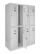 Шкаф металлический для одежды двухуровневый LEVMETAL ШОМ 2/30/4 (180х120х50) - изображение 1