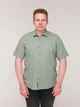 Рубашка мужская зеленая льняная короткий рукав 2403-2 3XL - изображение 4