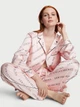 Піжама жіноча Victoria's Secret (сорочка + штани) довгий рукав XS світло-рожева (VS017386) - зображення 1