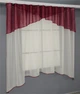 Кухонная занавеска VR-Textil № 00к молочный с бордовым 290х170 см (59-837) - изображение 2