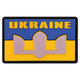 Шеврон патч на липучці "Прапор України з гербом UKRAINE" TY-9924 сірий-жовтий-блакитний - зображення 1