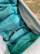 Дитяча тканинна водонепроникна підвісна гойдалка "2 в 1 0+" Гамак-Гойдалка для дому та вулиці Сіра основа Темно зелений матрасик - зображення 3