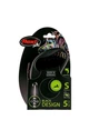 Flexi (Флекси) Black Design S - Поводок-рулетка для собак средних пород, трос (5 м, до 12 кг) серебряный - изображение 2