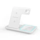 Док станция для apple айфона iphone часов iwatch эпл вотч наушников 3 в 1 23W XO WX023 складная универсальная беспроводная зарядка на айфон с подсветкой белая + адаптер в подарок - изображение 11
