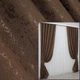 Комплект готовых штор VR-Textil Лен мрамор Pavliani № 1173ш Коричневый 150х270 см 2 шт (33-0009) - изображение 1