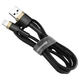 Кабель Baseus USB - Lightning 3 метри для айфона Cafule Black/Gold (CALKLF-RV1) - зображення 2