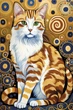 Постер КОТ В СТИЛЕ ГУСТАВА КЛИМТА интерьерный 30х45 см ENTERSTORE (Art. 900105) - изображение 1