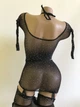 Комплект зі стразами топ і панчохи еротична сексуальна білизна Sexy One size чорний (5-57) - зображення 5