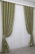 Комплект готовых штор VR-Textil Жаккард Sultan YL № 1213ш Оливковый 150х270 см 2 шт (33-0039) - изображение 4