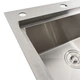 Кухонная мойка нержавейка 78*43 L Platinum Handmade (два отверстия, круглый сифон 3,0/0,8) - изображение 4