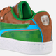 Підліткові шкіряні кеди для хлопчика Puma Suede Minecraft Jr 384485-01 38 Коричневий/Зелений (4064536448091) - зображення 6