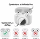 Силіконовий захисний чохол 2 в 1 для AirTag / AirPods Pro (без карабіна), білий (81829315) - зображення 4