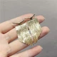 Біжутерія сережки-кліпси-кафи з медичної сталі Bling Tassel S0053 Gold 436 - зображення 3