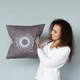 Подушка декоративная IDEIA Optimism 50x50 шоколад с вышивкой (4820227281251) - изображение 5