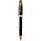 Ручка пір'яна Parker SONNET Black Lacquer GT FP F 86 015 - изображение 1
