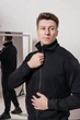 Мужской спортивный костюм на молнии без капюшона демисезонный DOPE 0002 M Черный (DP-0002/01 C ) - изображение 3