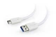 Кабель USB3.0-Type-C 1м Cablexpert, преміум, білий (CCP-USB3-AMCM-1M-W) - изображение 1